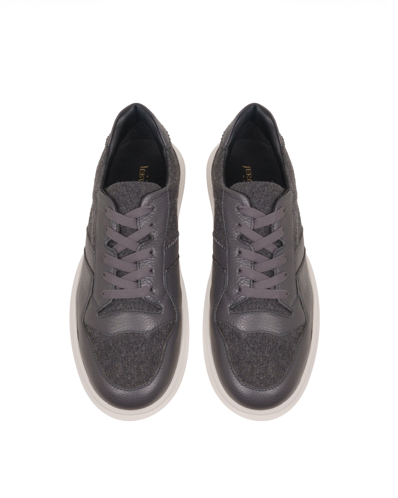 Sneakers leather cuir softy grey plus stretch moldavia grifio white falcon bottom