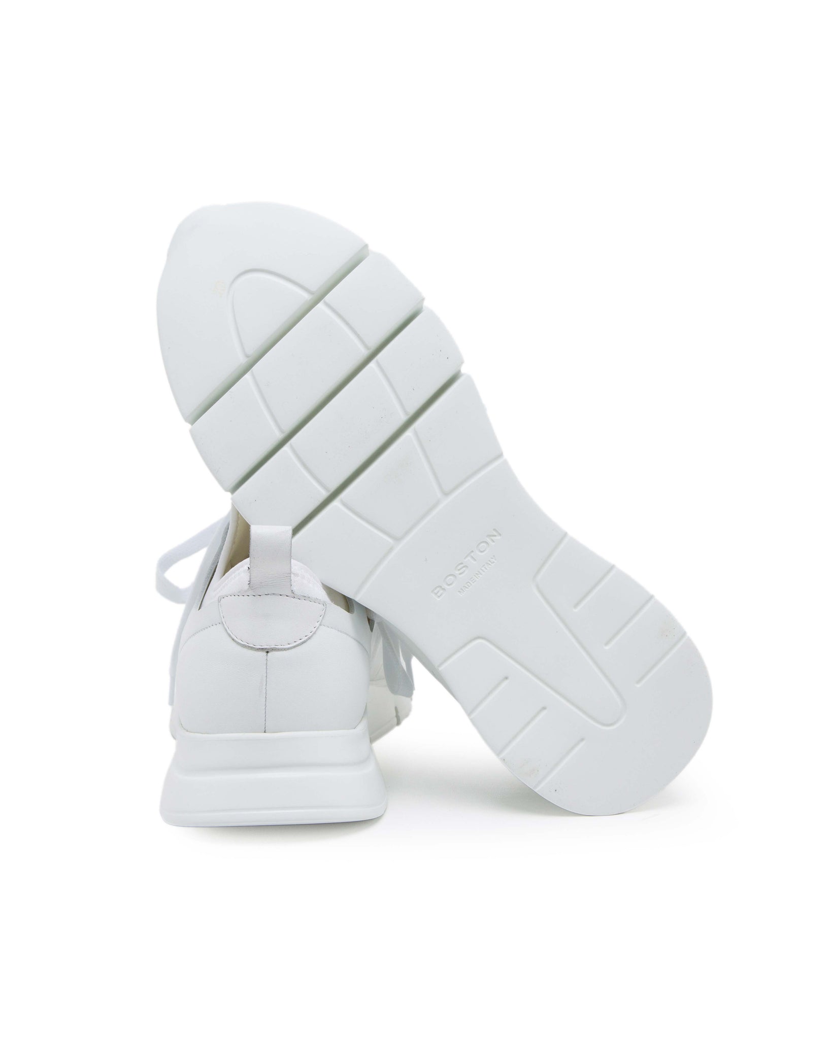 White Boston calf with white rubber sole